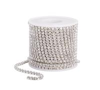 Ultnice Cadena De Garra De Cristal Para Manualidades Y Joyería Diy Cinta De Strass Transparente Para DecoracióN De Bodas Velos Disfraces 10 Metros(4,0 mm), 10,9 yard
