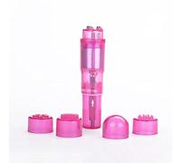 ULTNICE Mini personal portátil vibrante masajeador de cuerpo completo masajeador de mano con 4 cabezas (rosa)