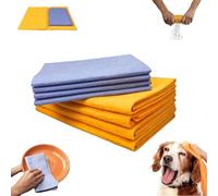 Ultra-Absorbent Miracle Cleaning Shammy, 8 Premium Multi-Purpose Cleaning Shammy Chamois Towel Cloth, Super Absorbent Reusable Washable Scratch-Free Shammy Cloth for Car Pet Floor Cleaning (1Set)