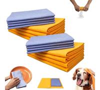 Ultra-Absorbent Miracle Cleaning Shammy, 8 Premium Multi-Purpose Cleaning Shammy Chamois Towel Cloth, Super Absorbent Reusable Washable Scratch-Free Shammy Cloth for Car Pet Floor Cleaning (2Set)