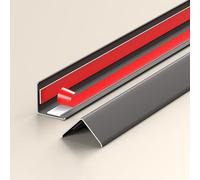 Ultra- AluminumBaguette 100 cm, 3 piezas, protector de pared, adhesivo, resistente a impactos y arañazos, paredes de conservación (Sle 9, 20 x 20 mm)