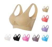 Ultra-Breeze Lift Air Bra, Breathable Cool Lift Up Air Bra, Women's Seamless Air Permeable Cooling Comfort Bra (XXL,Flesh Color)