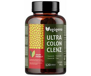 Ultra Colon Clenz 120 Cápsulas Laxante Natural y Alivio Estreñimiento Adultos, Hinchazon y Gases. DETOX .Fórmula Innovadora. Con Gel Aloe Vera, Cáscara Sagrada, Sen, Papaya, Ciruela y Regaliz.