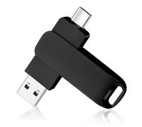 Ultra Flair Flash Drive Pen Drive 128GB, Pendrive USB C, Memoria 2 en 1 para PC/Laptop/Computadora, Teléfono Móvil con USB-C, Cuerpo Metálico