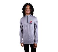 Ultra Game NBA Men's Quarter Zip Long Sleeve Pullover T-Shirt Camiseta de Secado rápido con Cremallera de un Cuarto para Hombre, Gris Mezclado, M