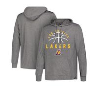 Ultra Game NBA Official Men’s Super Soft Lightweight Pullover Hoodie Sweatshirt - Unisex, Los Angeles Lakers, Heather Charcoal, Large