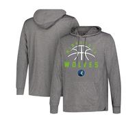 Ultra Game NBA Official Men’s Super Soft Lightweight Pullover Hoodie Sweatshirt - Unisex, Minnesota Timberwolves, Heather Charcoal, Large