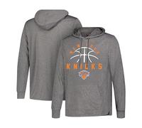 Ultra Game NBA Official Men’s Super Soft Lightweight Pullover Hoodie Sweatshirt - Unisex, New York Knicks, Heather Charcoal, Small