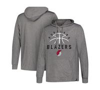 Ultra Game NBA Official Men’s Super Soft Lightweight Pullover Hoodie Sweatshirt - Unisex, Portland Trail Blazers, Heather Charcoal, Large