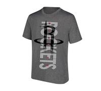 Ultra Game NBA Official Men’s Upright Logo Short Sleeve T- Shirt - Unisex, Houston Rockets, Heather Charcoal, Medium