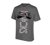 Ultra Game NBA Official Men’s Upright Logo Short Sleeve T- Shirt - Unisex, New York Knicks, Heather Charcoal, Medium