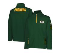 Ultra Game Sudadera oficial de la NFL con cremallera de un cuarto y bolsillos con cremallera para hombre