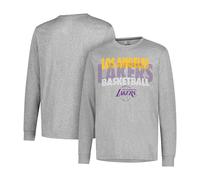 Ultra Game UNK Hombres Supremo de la NBA L/S tee, Hombre, GLM1861F-LL-Large, Heather Gray, Large