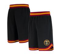 Ultra Game UNK NBA - Pantalones Cortos de Baloncesto para Hombre, de Malla, Tejido Activo, Logotipo del Equipo, Color Negro - GSM3547F-DN-Large, Large, Negro