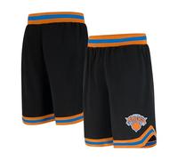 Ultra Game UNK NBA - Pantalones Cortos de Baloncesto para Hombre, de Malla, Tejido Activo, Logotipo del Equipo, Color Negro - GSM3547F-NY-Small, S, Negro