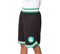Ultra Game UNK NBA - Pantalones Cortos de Baloncesto para Hombre, de Malla, Tejido Activo, Logotipo del Equipo, Color Negro - GSM3547F-BC-Large, Large, Negro