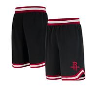 Ultra Game UNK NBA - Pantalones Cortos de Baloncesto para Hombre, de Malla, Tejido Activo, Logotipo del Equipo, Color Negro - GSM3547F-HR-Large, Large, Negro