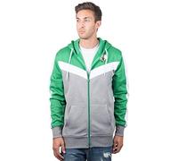 Ultra Game UNK NBA Sudadera con Capucha para Hombre GZM2948F de la NBA con Corte Trasero, Color Contraste, con Cremallera Completa, Color Verde Kelly, Grande