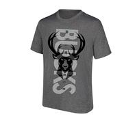 Ultra Game Upright Logo Short Sleeve tee Shirt Camiseta de Manga Corta con Logotipo Vertical para Hombre, Carbón Jaspeado, XXL