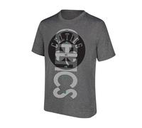 Ultra Game Upright Logo Short Sleeve tee Shirt Camiseta de Manga Corta con Logotipo Vertical para Hombre, Carbón Jaspeado, L