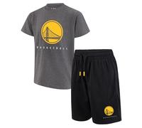 Ultra Game Youth NBA Official Super Soft Game Time - Camiseta oficial de Golden State Warriors, carbón jaspeado, talla 5-6