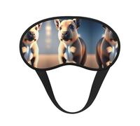 Ultra HD Creatures - Máscara de dormir cómoda de satén con borde negro para bloquear la luz y dormir reparador