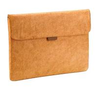 [Ultra-Ligera] NPUOLS Funda Portátil Ordenador para MacBook Air/Pro 13 M4 M3 M2 M1, MacBook Pro 14 M4 M3 M2 M1, Material Tyvek(R), Impermeable, Duradero, Diseño Magnético, Bolsa Laptop-Marrón