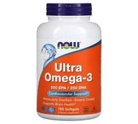 Ultra Omega-3 NOW, 180 softgel Corazon, Colesterol, Salud hormonal