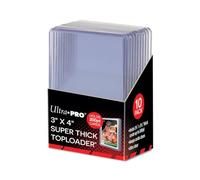 Ultra-Pro 159480 Juego Toploader 3" X 4" Super Thick 10 Piezas, Color Clear, 15286