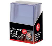 Ultra-Pro 159480 Juego Toploader 3" X 4" Super Thick 10 Piezas, Color Clear, 15286