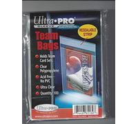 Ultra Pro 5 bolsas de equipo resellables (5 paquetes de 100 ct) - para guardar béisbol, fútbol, hockey y tarjetas de hockey. Ideal para carga frontal superior