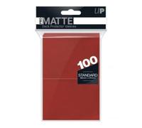 Ultra Pro Fundas para cartas 84516 Standard Pro, acabado mate, paquete de 100, rojo