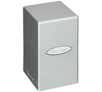 Ultra Pro Caja de torre de satén | Plata metálica | Estuche para tarjetas coleccionables