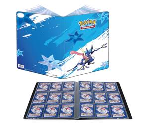 Ultra PRO - Cartera Greninja de 9 bolsillos para Pokémon, organizador de tarjetas de juego intercambiables, almacenamiento de accesorios, baja fricción, sin PVC, sin ácidos, solución de carpeta de