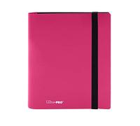 Ultra Pro Carpeta Eclipse Pro de 4 Bolsillos, Color Rosa Intenso, Liso, Negro, Medium (E-15384)