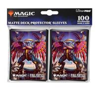 Ultra PRO - Final Fantasy x Universes Beyond Summon Bahamut Fundas | 100 fundas de tamaño estándar con acabado mate, obras de arte exclusivas y protección duradera de polipropileno para tarjetas