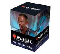 Ultra Pro,March of the Machine 100+ Deck Box ft. Teferi Akosa of Zhalfir para MTG, almacenar y proteger tarjetas de juego, tapa de autobloqueo, almacena 100 tarjetas de doble manga