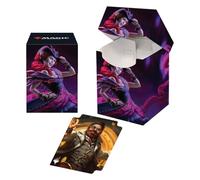 Ultra Pro - Outlaws of Thunder Junction 100+ Deck Box® Ft. Olivia for Magic: The Gathering, accesorio coleccionable para juegos TCG, soporte protector para mazo de cartas