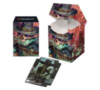 Ultra Pro - Outlaws of Thunder Junction 100+ Deck Box® Ft. Tinybones for Magic: The Gathering, accesorio coleccionable para juegos TCG, soporte protector para mazo de cartas