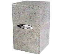 Ultra PRO - Satin Tower 100+ Card Deck Box (Glitter Crystal) - Protect Your Gaming Cards, Sports Cards or Collectible Cards In Ultra Pro's Stylish Glitter Deck Box, Perfect for Safe Traveling