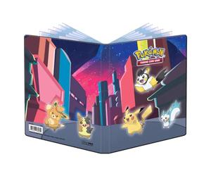 Ultra PRO - Serie Galería: Portafolio de 4 bolsillos para Pokémon ft. Pawmot, Pikachu, Morpeko, Emolga y Pachirisu, con capacidad para hasta 40 tarjetas de tamaño estándar o 80 de doble carga