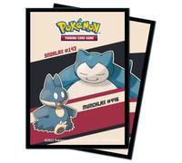 Ultra Pro Snorlax & Munchlax - Protectores de mazos para Pokémon, 65 unidades, protege tus cartas con tecnología ChromaFusion y siempre prepárate para la batalla contra amigos y enemigos