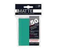 Ultra Pro UP-Standard Sleeves-Pro-Matte Mangas estándar, Azul Turquesa, 66x91