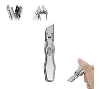 Ultra Sharp Stainless Steel Nail Clippers, Anti Splash Wide Jaw, Easy Foot & Finger Nail Trimmer for Seniors & Problem Nails (A5)