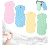 Ultra Soft Bath Body Shower Sponge, Super Soft Exfoliating BathSponge, Reusable Exfoliating Sponges for Body Dead Skin, Body Cleansing Tool (4PCS-A)
