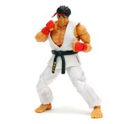 Jada - Street Fighter II Ryu, Figura Articulada 15cm, con Manos y Cabeza Intercambiables, Accesorios y 20 Puntos Articulados (253252025)