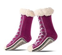 Ultra-thick Cashmere Slipper Home Socks with Silicone Grips, Cashmere Socks for Women (#5,One Size)