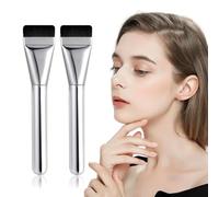 Ultra Thin Foundation Brush, Flacher Make Up Brush, Foundation Flacher Foundation Makeup Concealer Brush, Powder Pinsel für Liquid Fondation Damen Spachtel Pinsel Make Up, Concealer Pinsel (2PC)