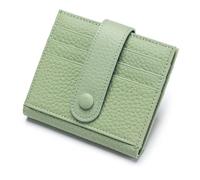Ultra-Thin Genuine Leather Female Wallets Multifunction Small Soft Cowhide Coin Purse Card Holder Money Bag for Women(Green)