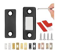Ultra-Thin Invisible Cabinet Door Magnets, Ultra Thin Magnetic Door Catch, Cabinet Door Magnets Stick On, Magnetic Door Latch for Cabinet Doors/Drawers/Dressers (Black,8 Pack)